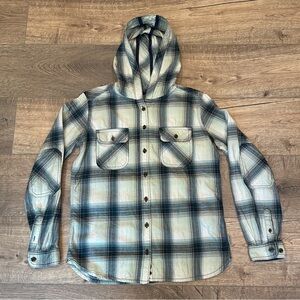 CARHARTT Womens Long Sleeve‎ Belton Flannel Size XS 0/2 Hooded Elbow Patches